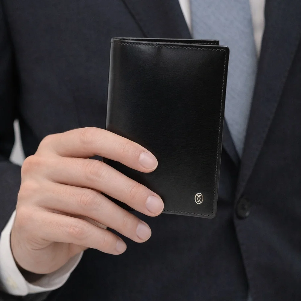 Cartier Black Leather Card Holder